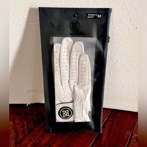 G/Fore Leather Golf Glove Womens Medium White Right Hand Super Lux GFore Size M